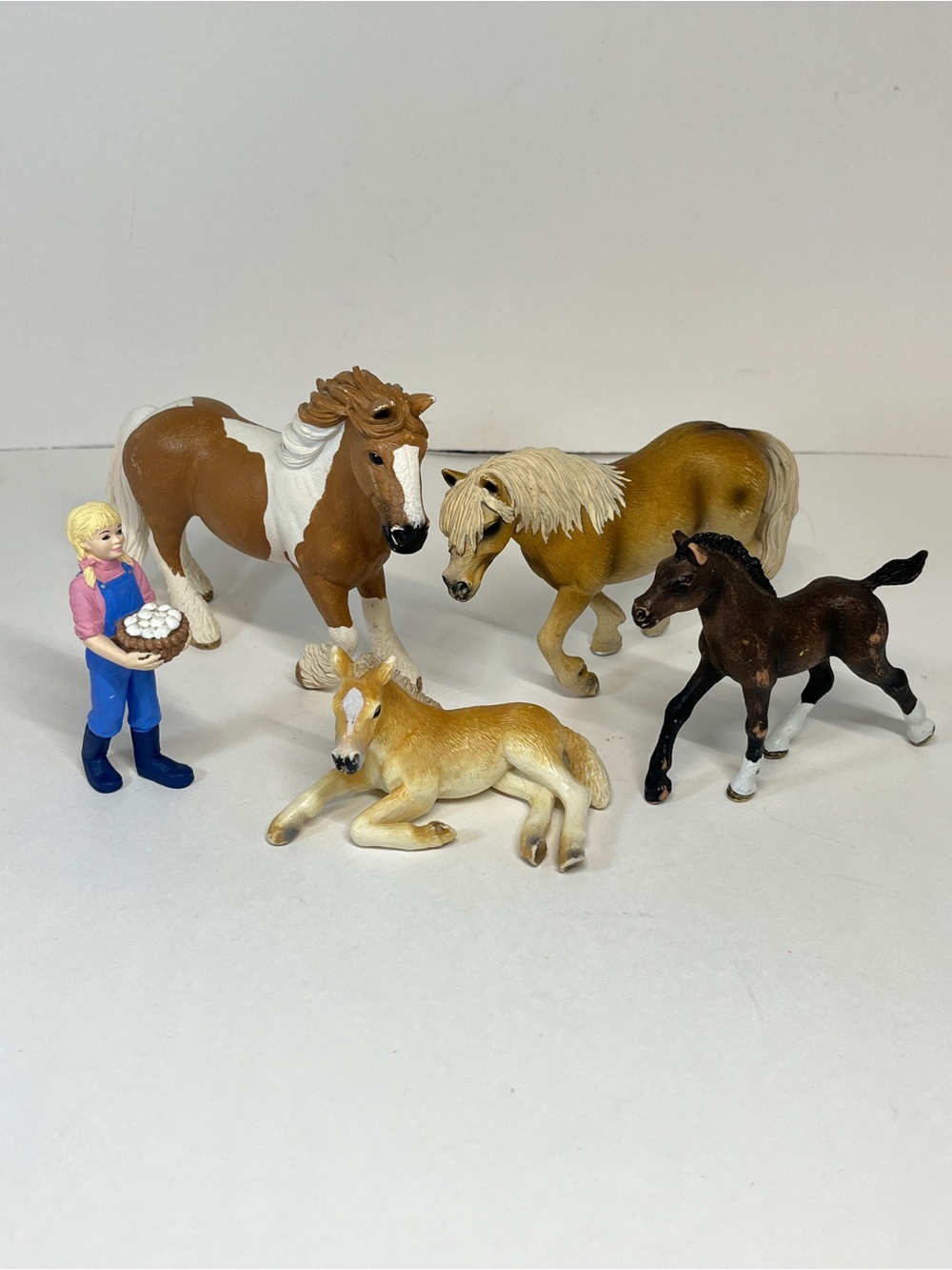 Vtg Schleich Horse Figure Lot Nicole Safari 2007 Foal Baby Mare Y2k Retired Toys